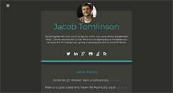Desktop Screenshot of jacobtomlinson.co.uk